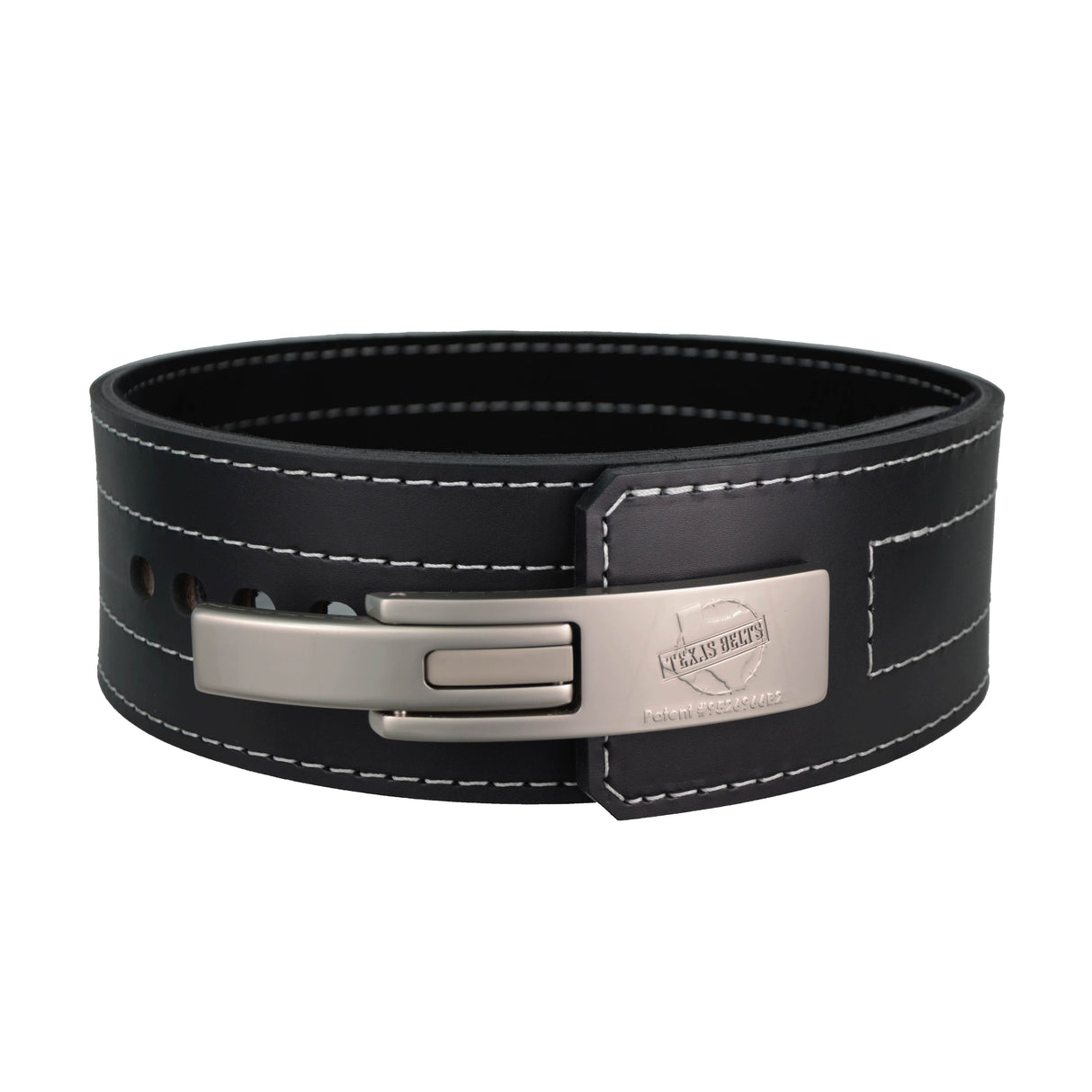10mm Multi Adjustable Lever Texas Saddle Leather Powerlifting Belt