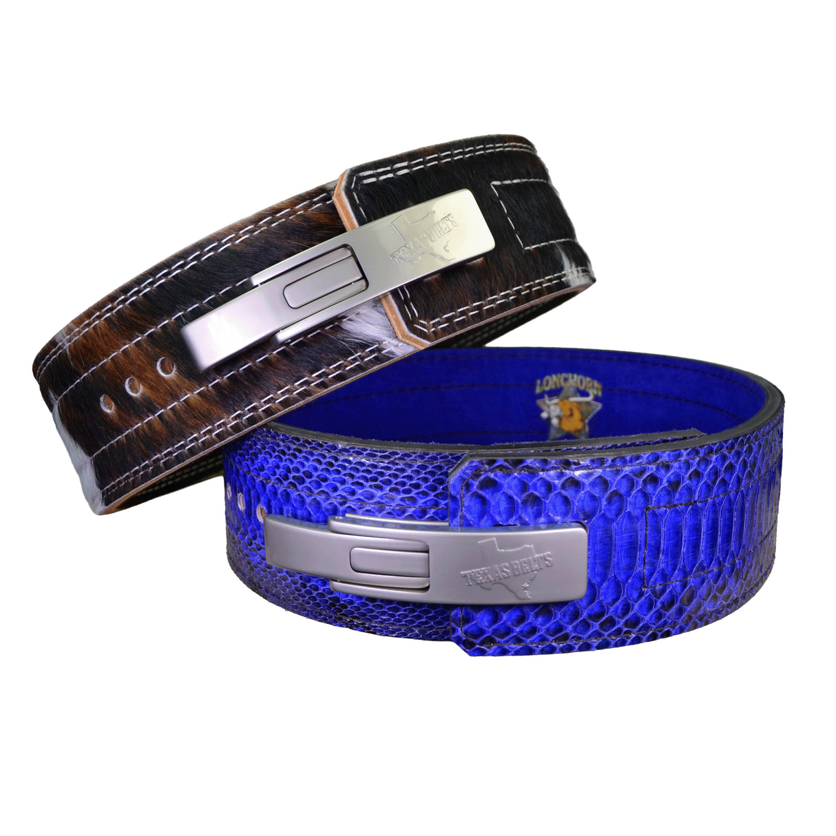 10mm Exotic Longhorn Lever Powerlifting Belt